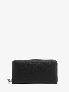 Gianni Chiarini $240 Firenze Black Dollar Grain Wallet NWT!
